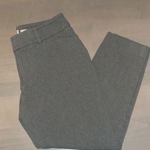 Grey Twill Skinny Cropped Slacks